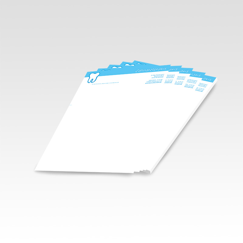 Briefpapier Motiv Zahnarzt Zahnarztpraxis Arzt Arztpraxis Papier Briefbögen Logopapier Vorlagenpapier