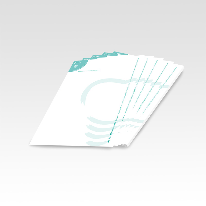 Briefpapier Motiv Zahnarzt Zahnarztpraxis Arzt Arztpraxis Papier Briefbögen Logopapier Vorlagenpapier