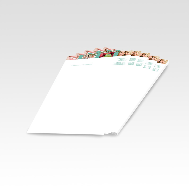 Briefpapier Motiv Zahnarzt Zahnarztpraxis Arzt Arztpraxis Papier Briefbögen Logopapier Vorlagenpapier