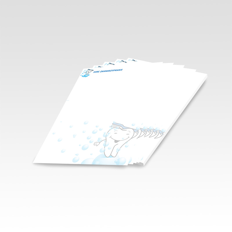 Briefpapier Motiv Zahnarzt Zahnarztpraxis Arzt Arztpraxis Papier Briefbögen Logopapier Vorlagenpapier