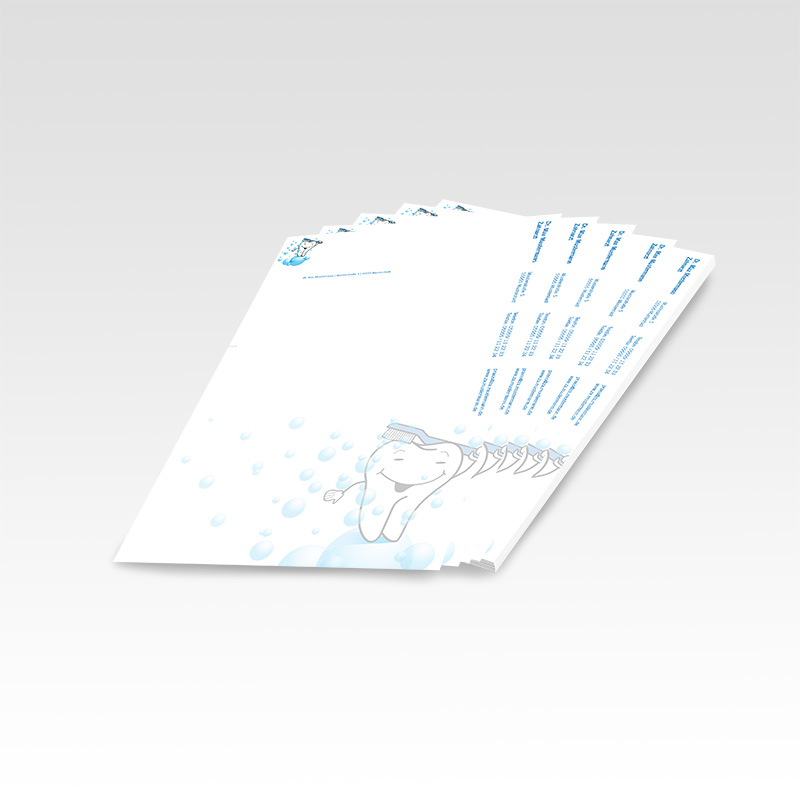 Briefpapier Motiv Zahnarzt Zahnarztpraxis Arzt Arztpraxis Papier Briefbögen Logopapier Vorlagenpapier