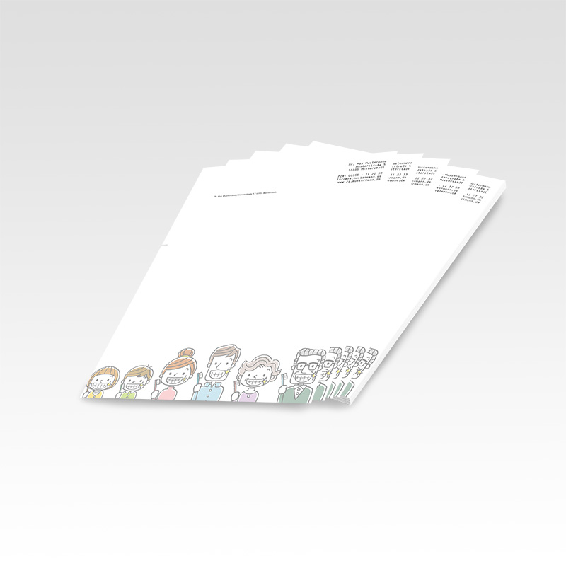 Briefpapier Motiv Zahnarzt Zahnarztpraxis Arzt Arztpraxis Papier Briefbögen Logopapier Vorlagenpapier