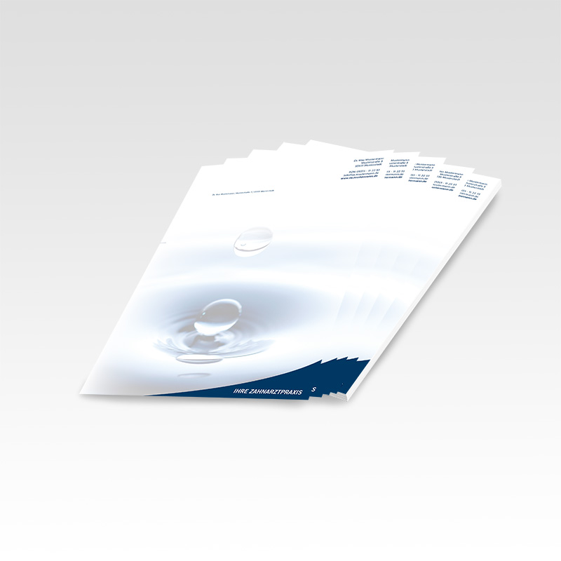 Briefpapier Motiv Zahnarzt Zahnarztpraxis Arzt Arztpraxis Papier Briefbögen Logopapier Vorlagenpapier