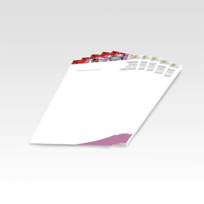 Briefpapier Motiv Frauenarzt Frauenarztpraxis Arzt Arztpraxis Papier Briefbögen Logopapier Vorlagenpapier