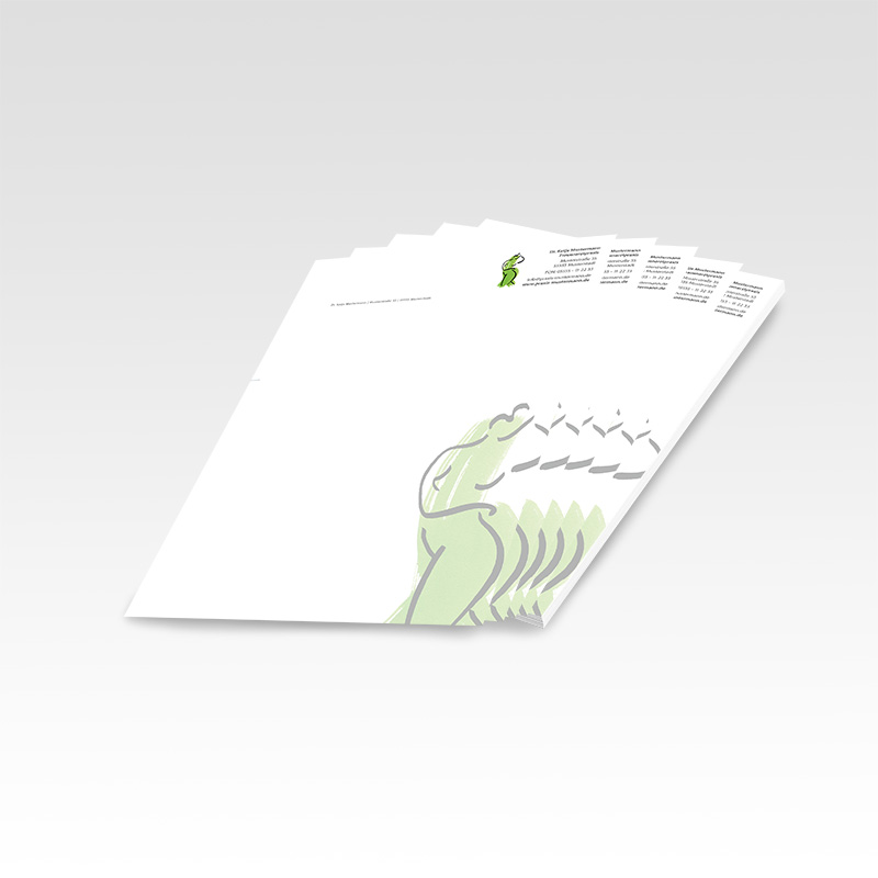 Briefpapier Motiv Frauenarzt Frauenarztpraxis Arzt Arztpraxis Papier Briefbögen Logopapier Vorlagenpapier