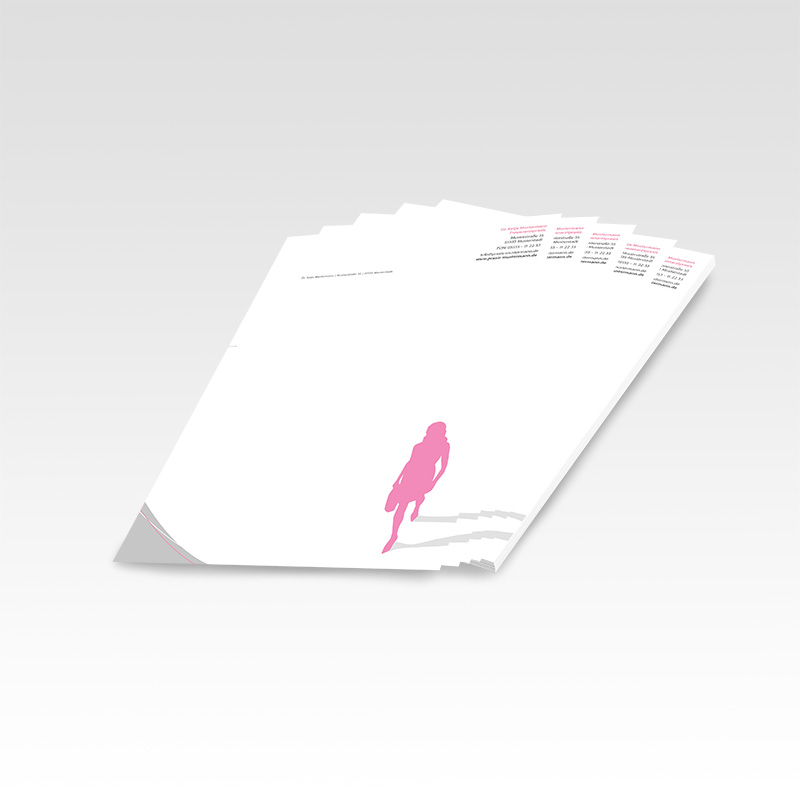 Briefpapier Motiv Frauenarzt Frauenarztpraxis Arzt Arztpraxis Papier Briefbögen Logopapier Vorlagenpapier