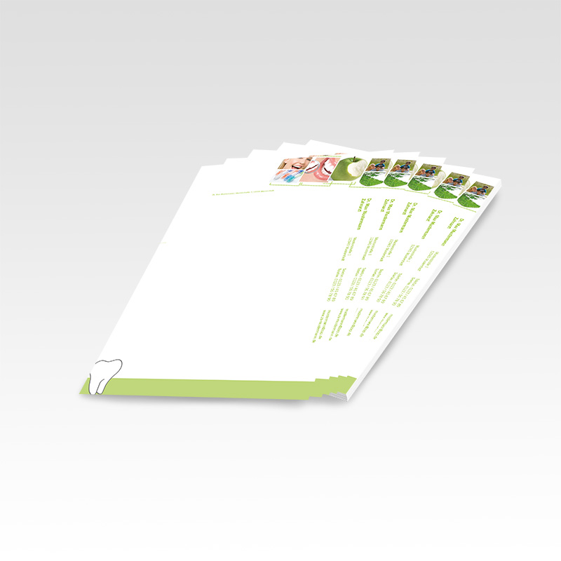 Briefpapier Motiv Zahnarzt Zahnarztpraxis Arzt Arztpraxis Papier Briefbögen Logopapier Vorlagenpapier