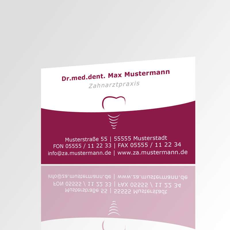 Visitenkarten Motiv Karten Zahnarzt Praxisdrucksorten Zahnarztpraxis Arzt Arztpraxis Visitenkärtchen Kärtchen Design