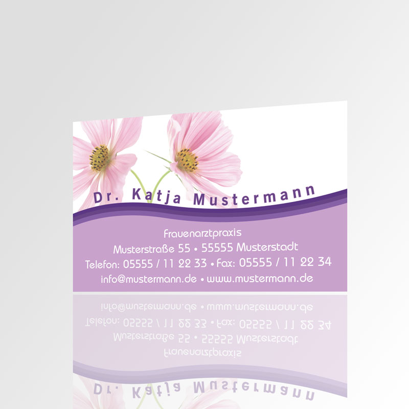 Visitenkarten Motiv Karten Frauenarzt Praxisdrucksorten Frauenarztpraxis Arzt Arztpraxis Visitenkärtchen Kärtchen Design