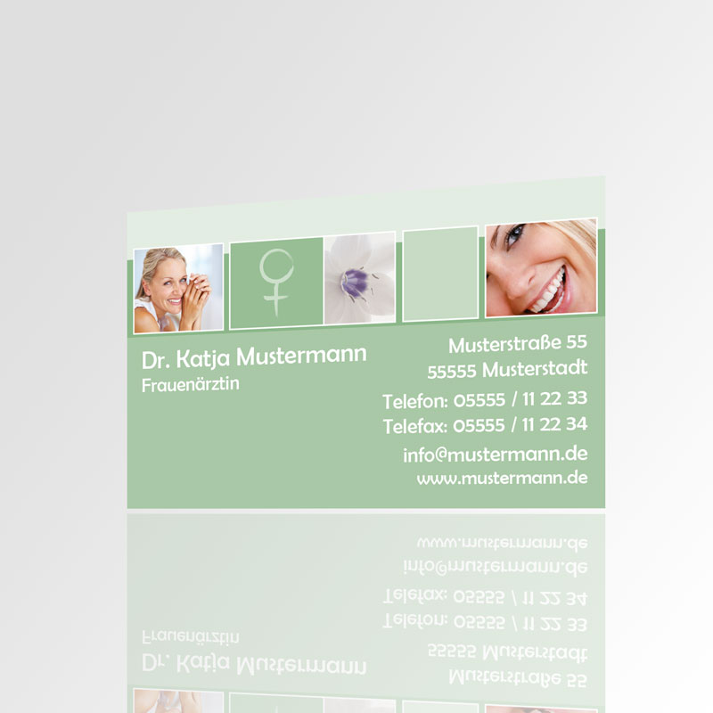 Visitenkarten Motiv Karten Frauenarzt Praxisdrucksorten Frauenarztpraxis Arzt Arztpraxis Visitenkärtchen Kärtchen Design