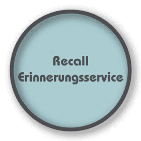 Recall Erinnerungsservice Erinnerung Geschäftsdrucksorten Drucksachen Drucksorten Praxisausstattung Design Motiv Karten Arzt Praxis Frauenarztpraxis Zettel Blätter Kärtchen Büroausstattung Formular Frauenarzt